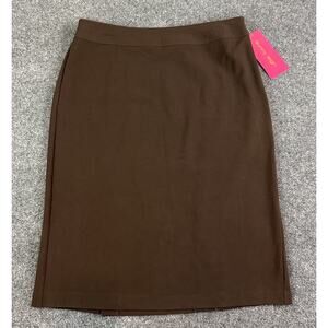 Sunny Leigh Brown Pencil Skirt Women’s Size 10 Stretch Career Office